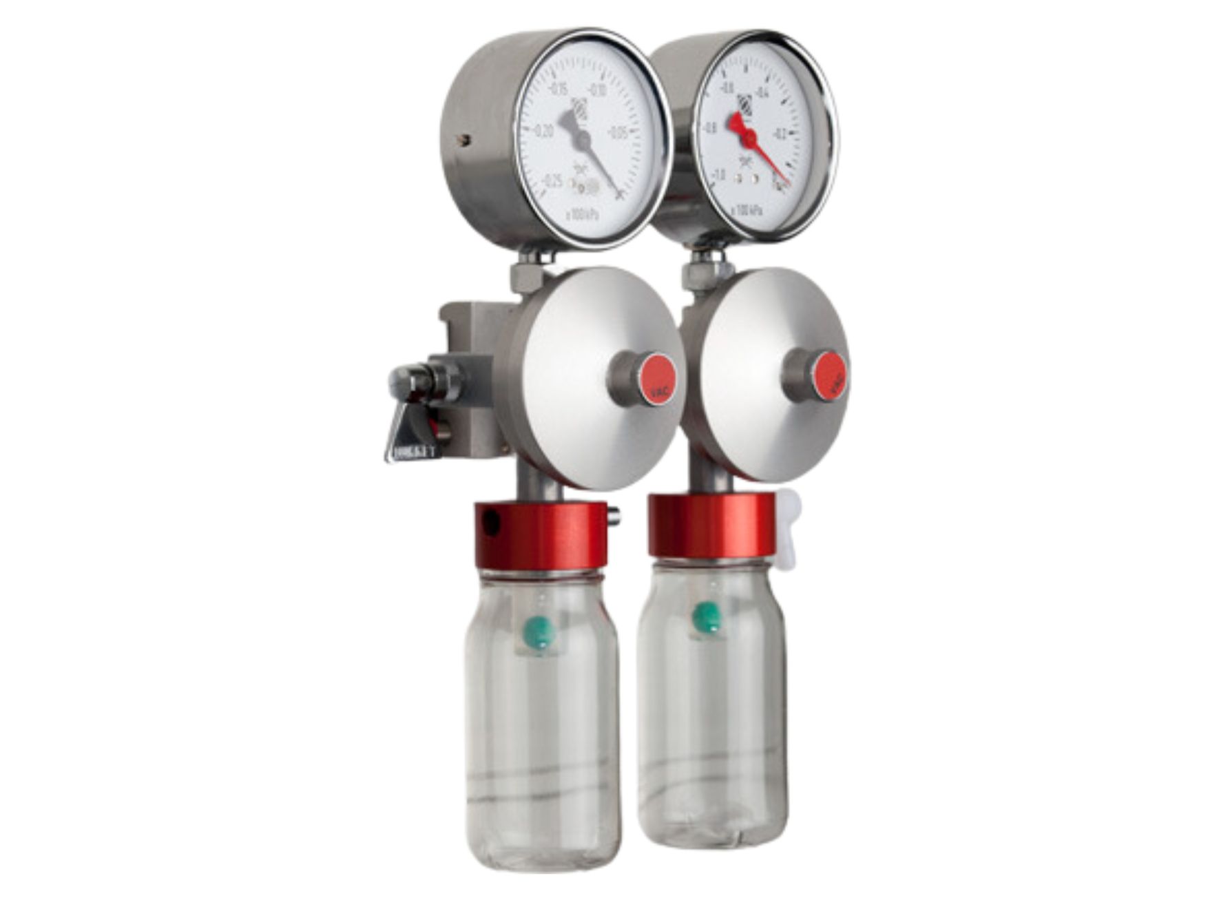 Dobbelt VAC regulering til stærkt/svagt sug med indbygget ON/OFF ventil