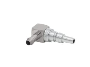 CO2 Mini vinkelstiknippel med kontraventil og slangestuds (gammel model)