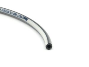 AIR, Centralslange ø6 x 12 mm PVC. Sort/Hvid -  rulle á 50 m