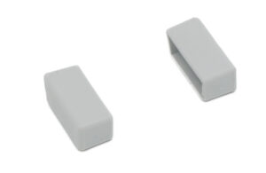 Slutmuffe venstre grå til 10 x 30 mm skinne