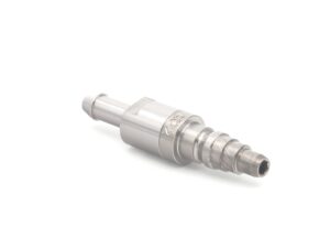 CO2 mini lige stiknippel med kontraventil og slangestuds (ny model)