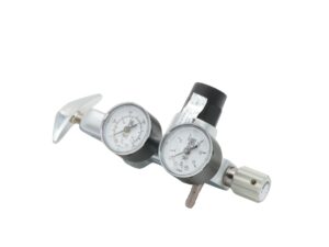 Reduktionsventil for O2 til flaskemontage med Pin-index