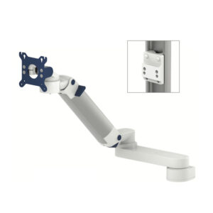 CIM Height adjustable arm w/ extensions and VESA, Vertical rail mount