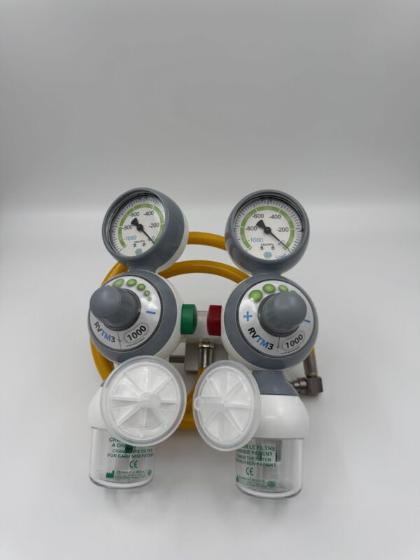 VAC Sug, Dobbelt, Stærkt+Stærkt, på klo, 1m Gul slange, mini stiknippel, RVTM3