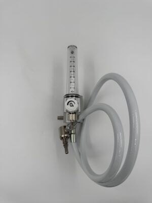 O2 Flowmeter, 0-70 l/min, på klo, 1m Hvid slange, Mini stiknippel, RTM3